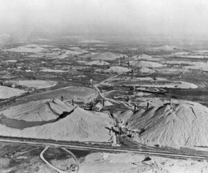 This is the view looking east from the Blue Goose Mine in 1947 where Mutt Mantle was employed.