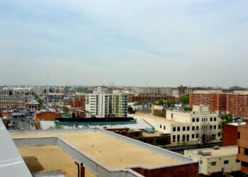 This is a view looking west from the roof toward GA. Avenue