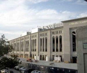 The new Stadium affects the majesty of the old ballpark but with luxury suites.